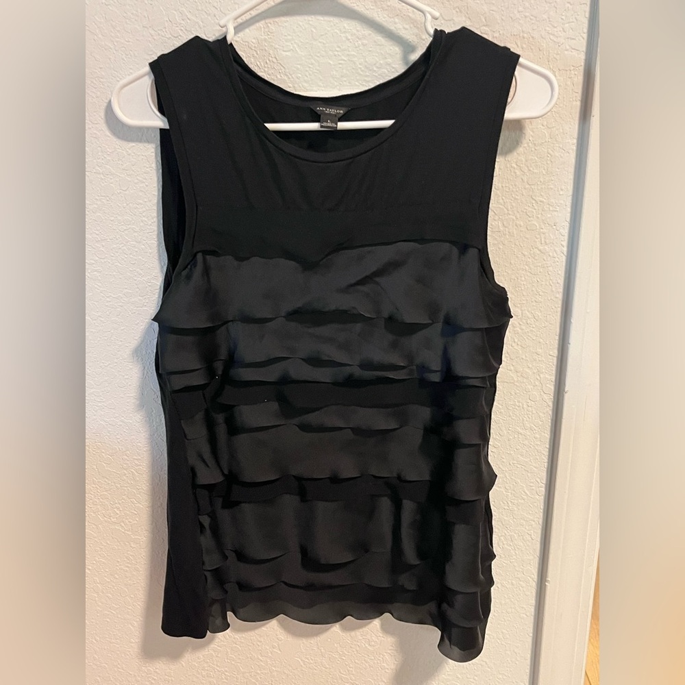 Ann Taylor Black Sleeveless Top